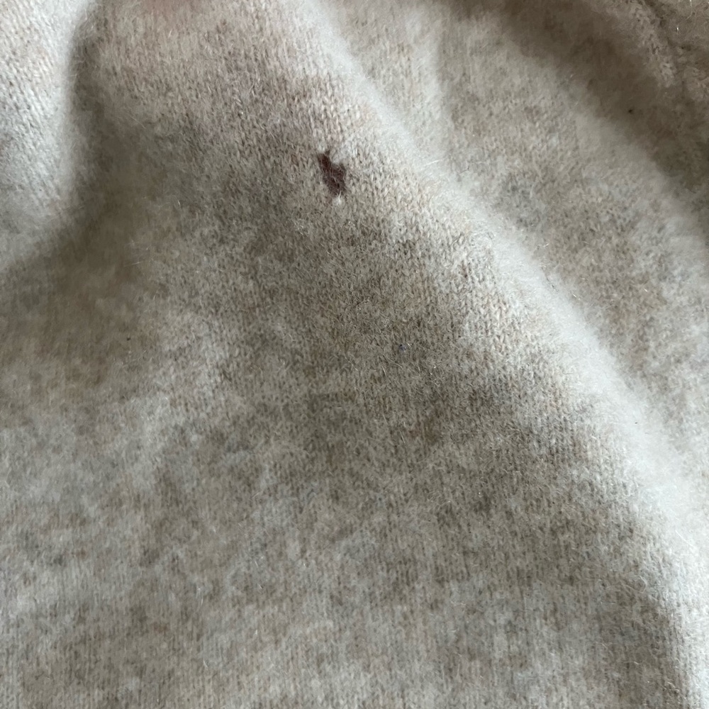 Unisex Oatmeal heather cashmere sweater - Picture 2 of 4